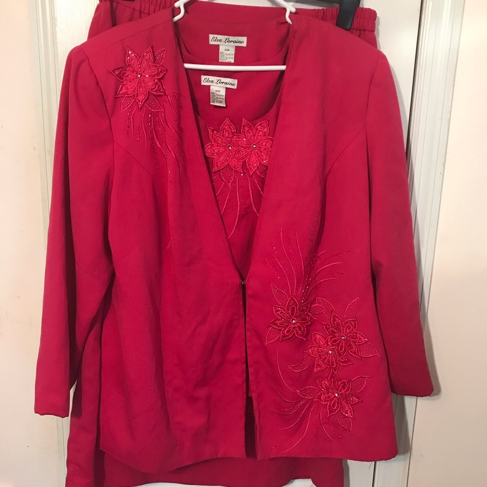 Fuscia ladies suit